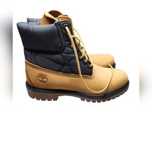 Timberland Men's 6 in Premium Wheat Nubuck W Black Boots Size 9 New In Box